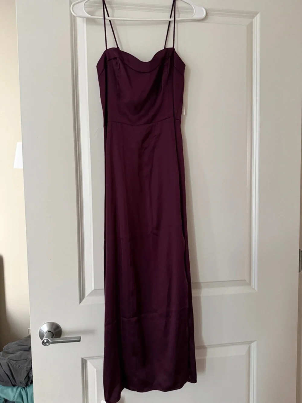 Deep Plum Spaghetti Strap Maxi Dress